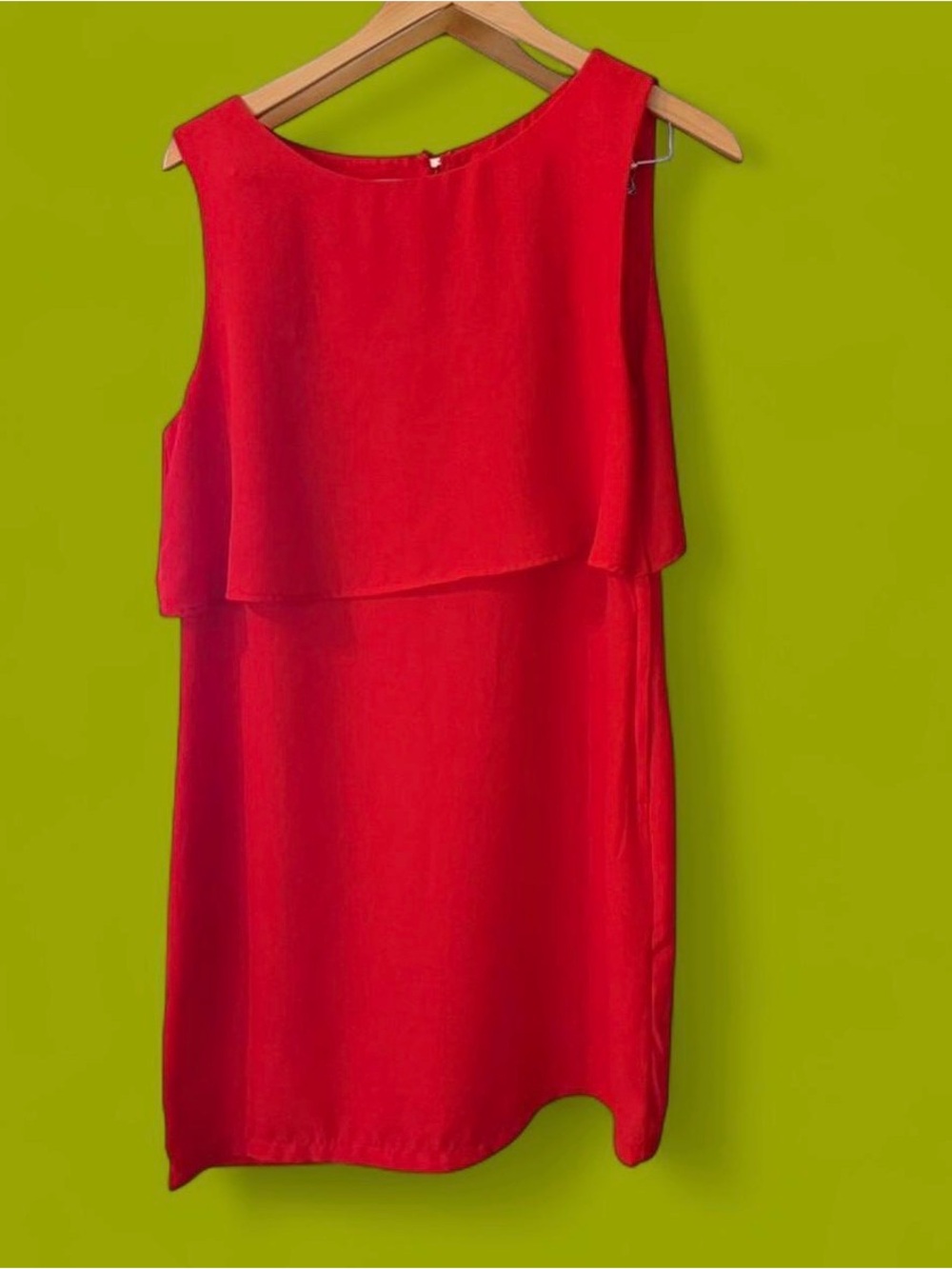 H&M Vibrant Red Layered Mini Dress